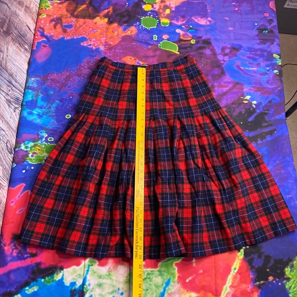 Vintage Pendleton Wool Skirt Authentic Mason Tartan. Measured 13” Made In USA